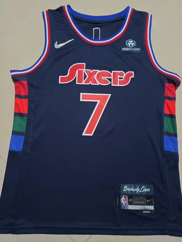 Men Philadelphia 76ers #7 Joe Blue 2022 City Edition Nike NBA Jersey->philadelphia 76ers->NBA Jersey